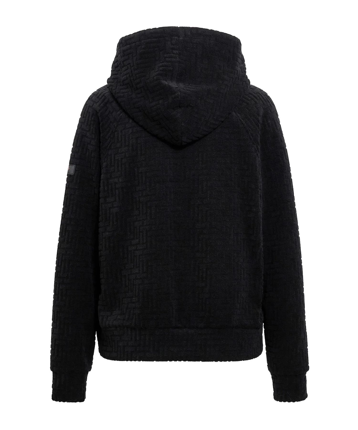 BIANCA ビアンカ パーカー (ブラック) 綿 / モノグラム柄ジャカード/ パイル素材 /メタルファスナー /  LCKZ0471063588