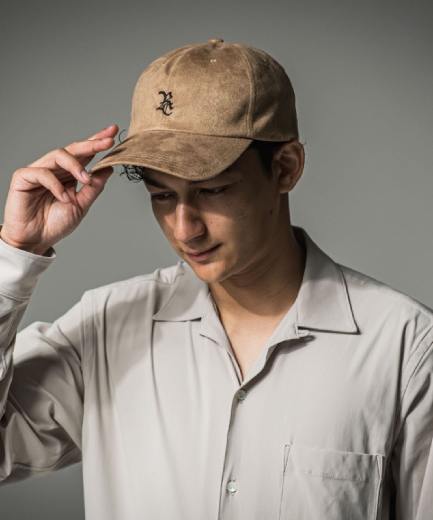 Suede LOW CAP (BEIGE) 合成皮革 / エコスウェード /軽量 /  RC37-CAP-002