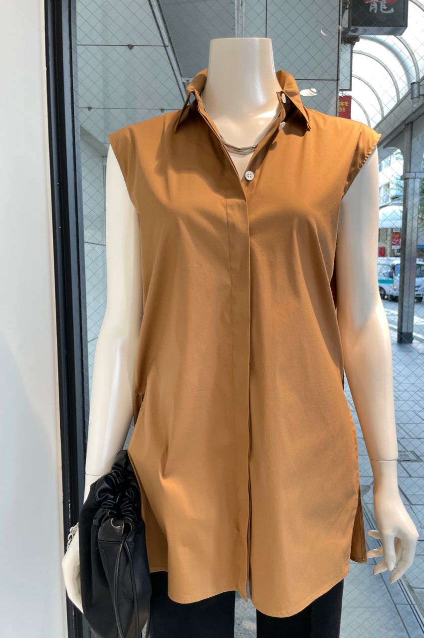 Wealth SL A Line Shirt/スリーブレスシャツブラウス