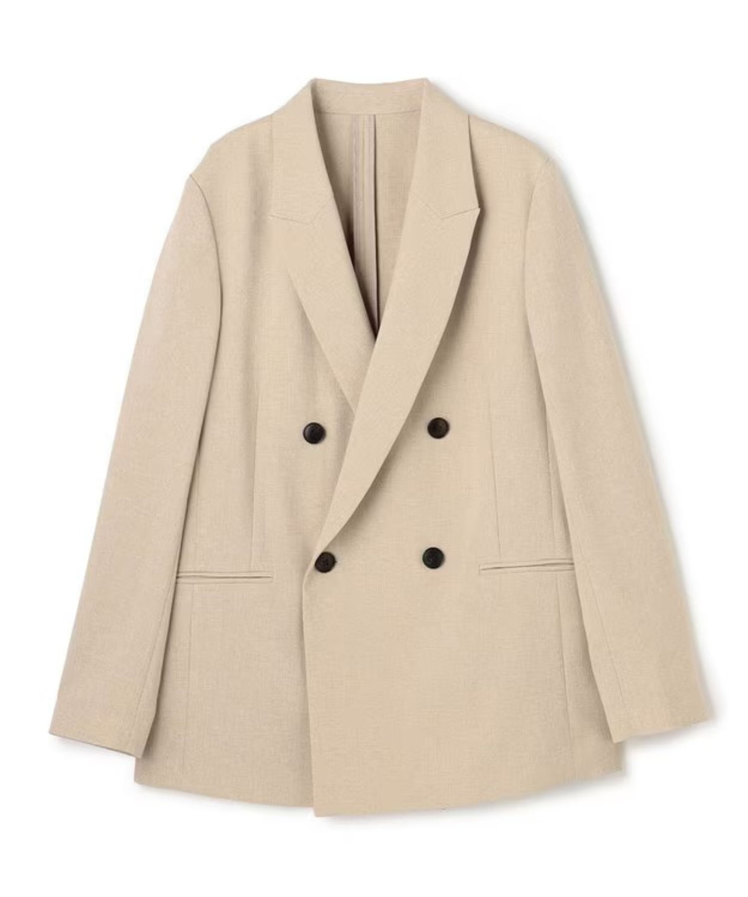 ウォッシャブルドライサップジャケット(シャンブレーベージュ) ポリエステル / ボクシーシルエット / JKUVLM0400