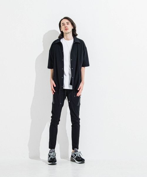 TYLER NYLON PANTS (グレージュ ) ナイロン / サイドライン / ストレッチ / ベルトループ / RC36-ST-026