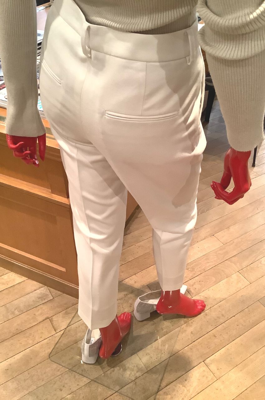 SUPER FINE WOOL SAXONY CIGARETTE PANTS  / スーパーファインウールサキソニー シガレットパンツ
