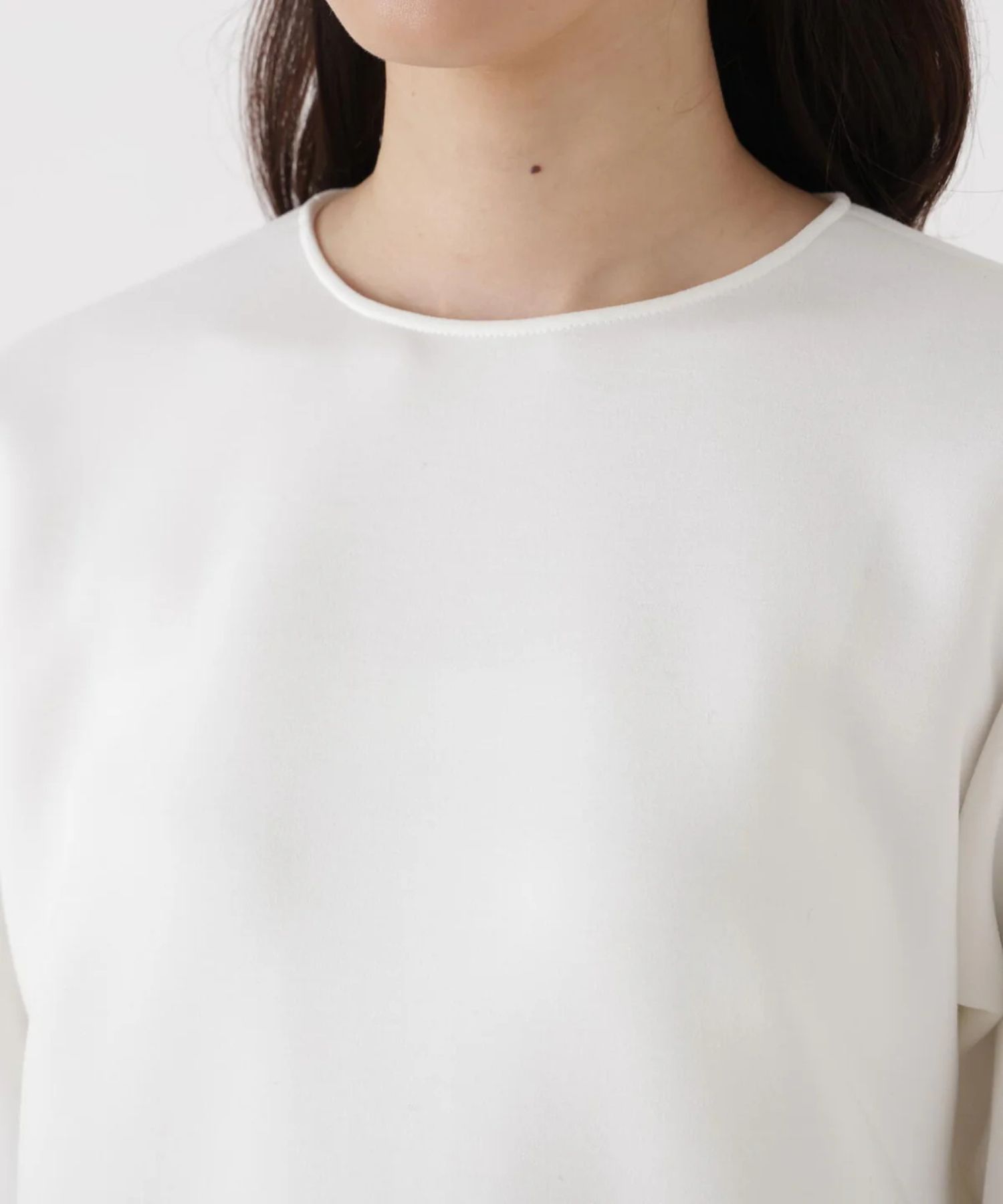 バイカラードッキングミニワンピース(ホワイト)ポリエステル / ストレッチあり / 裏地無し / 後ファスナーあき / ひざより上の丈 / 0316140130