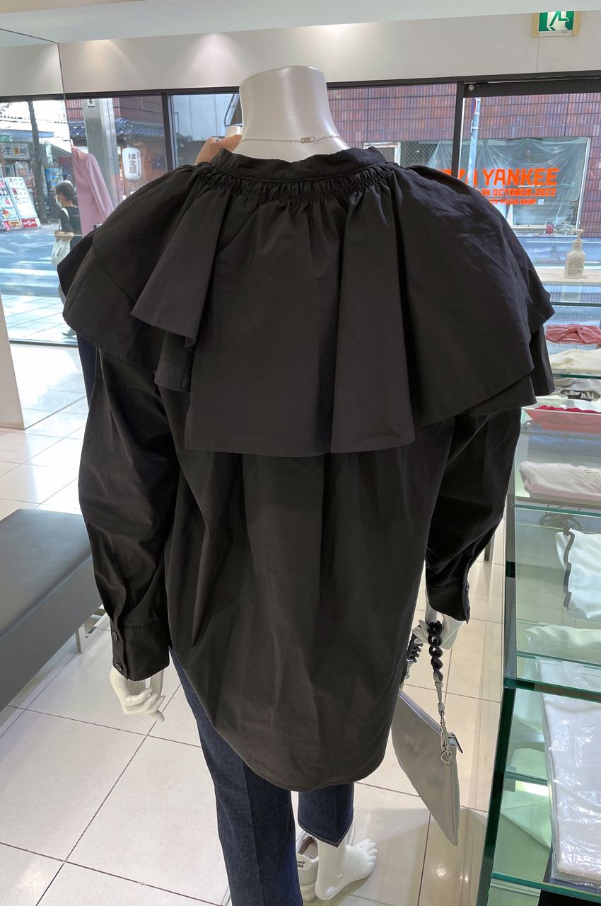 2WAY FRILL COLLAR BL/2WAYフレアカラーブラウス