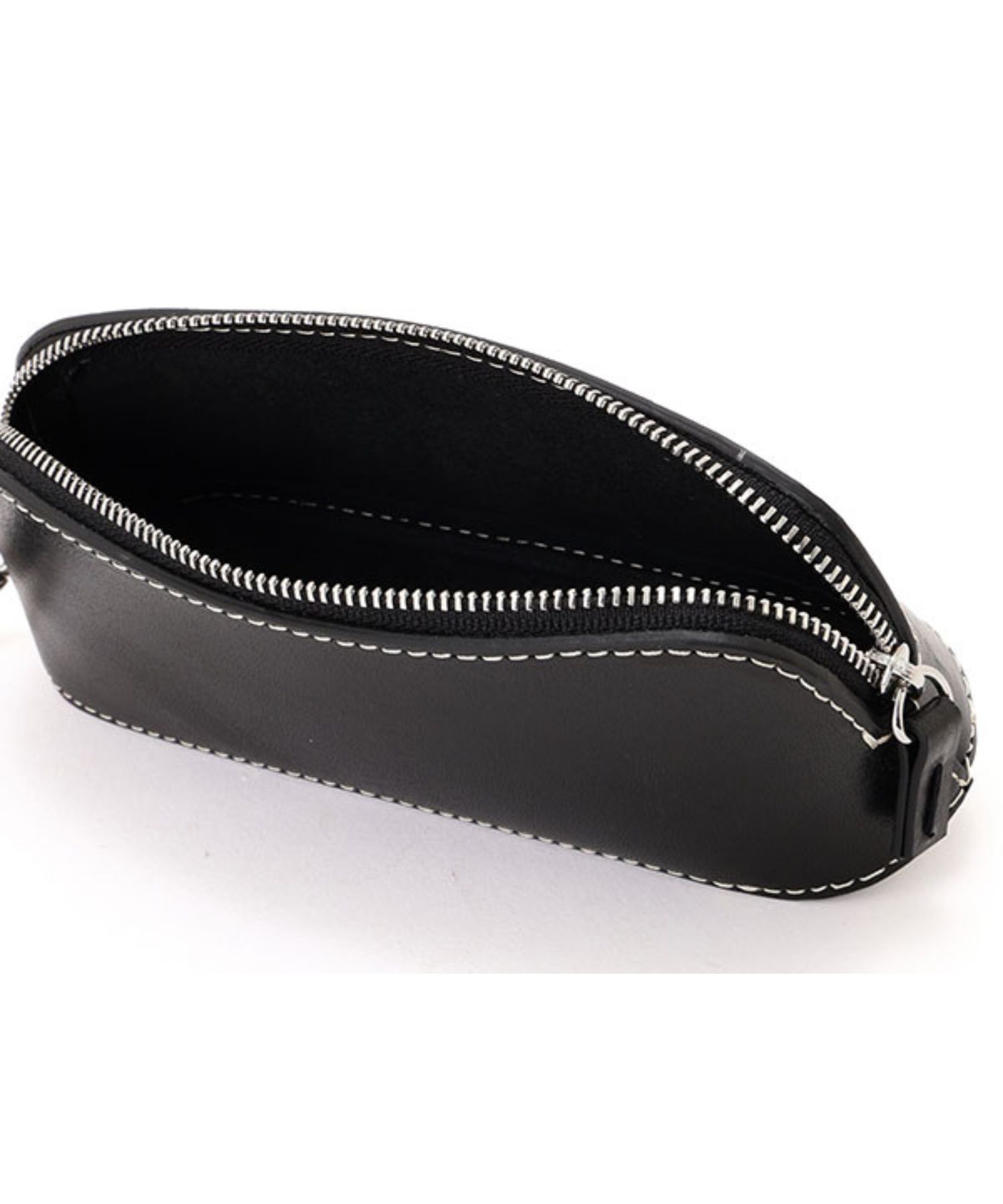 タンドレザージップサングラスケース (BLACK) 牛革 / ジップ仕様 / ロゴ刻印 / ストラップ取外し可能 /1226279130