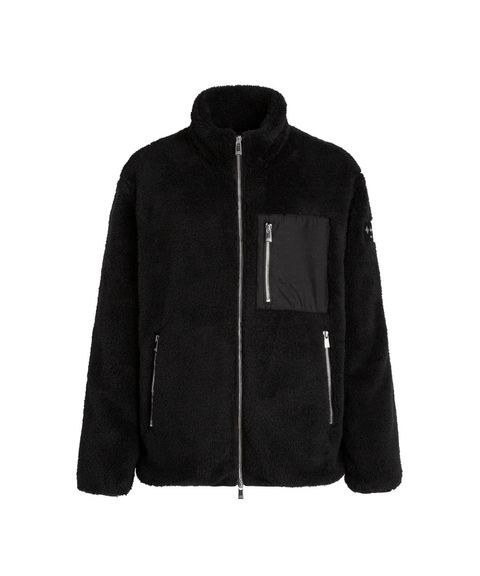 ( MENS) MONREALE モンレアレ ボアブルゾン ( ブラック) ポリエステル / スタンドカラー / ジップアップ / 柔らかい / MJXA0213033588