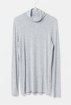 Soft turtleneck pullover (ライトグレー)レーヨン / 柔らかい / 手洗い可 / 薄手 / FK242-70210