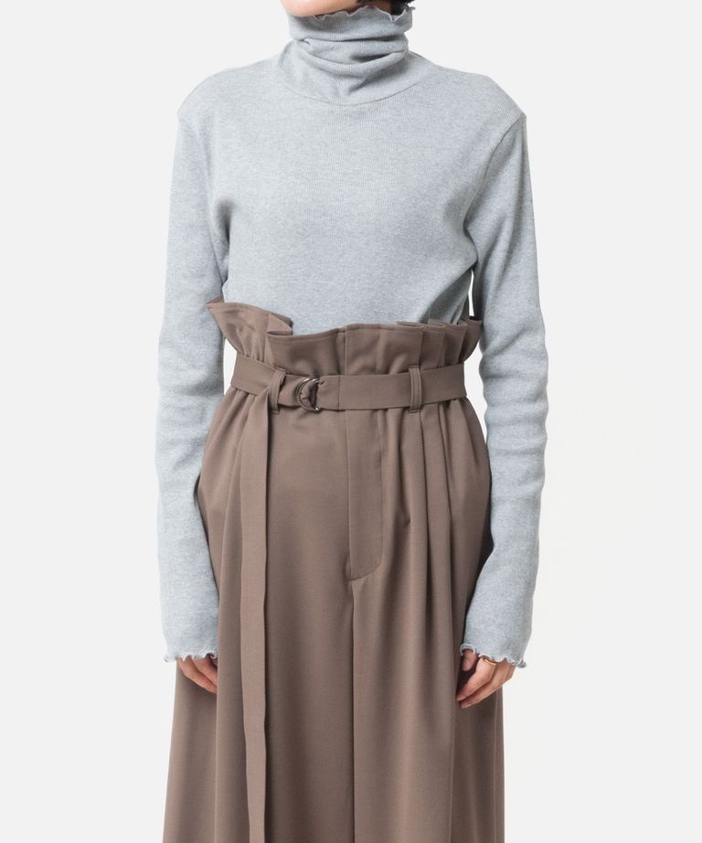 DIESEL Archive sidezip knit 変形 ハイネック forksy.】【吸湿発熱】配色レイヤードニットタートルネックプル
