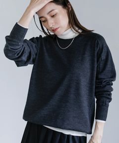 Re Stock Rws wool crew neck pullover (C.GREY) ウール/ 静電気防止 加工 / クルーネック  / 手洗可 / CT22391