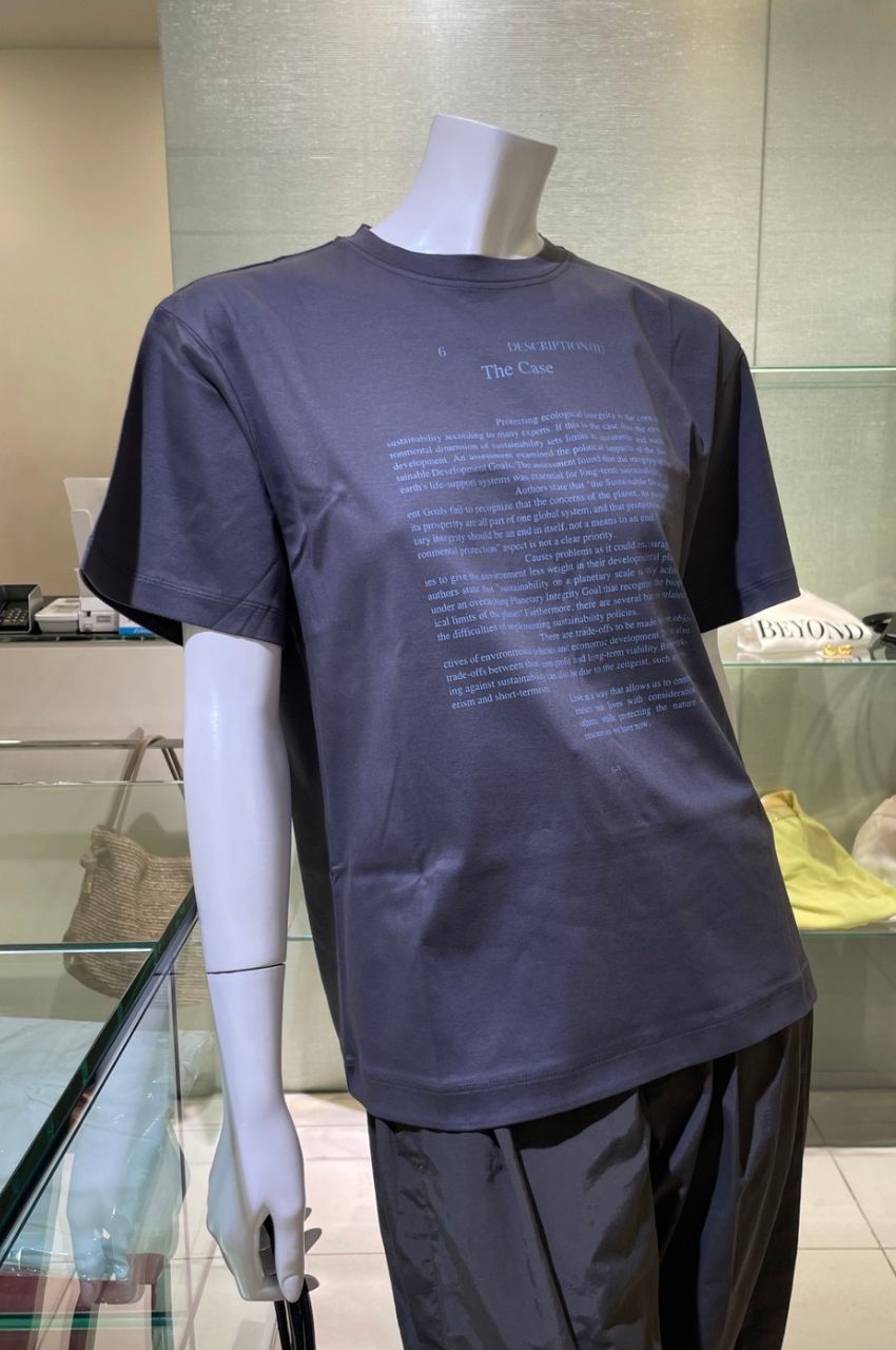 サステナブルロゴTシャツ(グレー)綿100% / ウォッシャブル