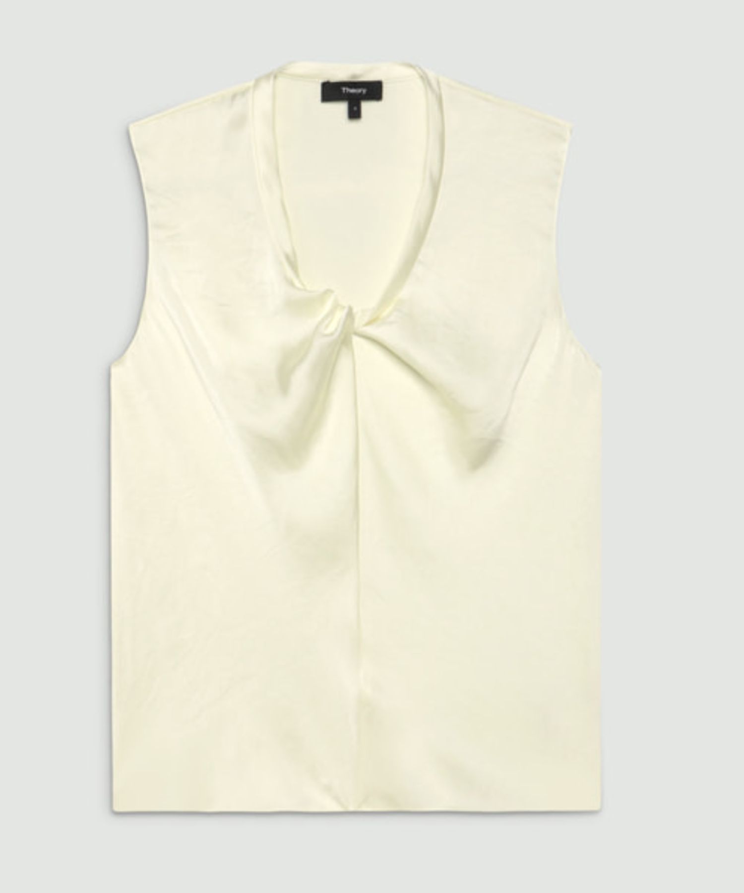 Crushed Satin R Twist Scoop Top(レモングラス)/ ポリエステル / ウォッシャブル/ 01-5208207