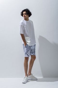 サイドポケットビッグTシャツ (ホワイト) コットン100% / オーバーサイズ / ウォッシャブル