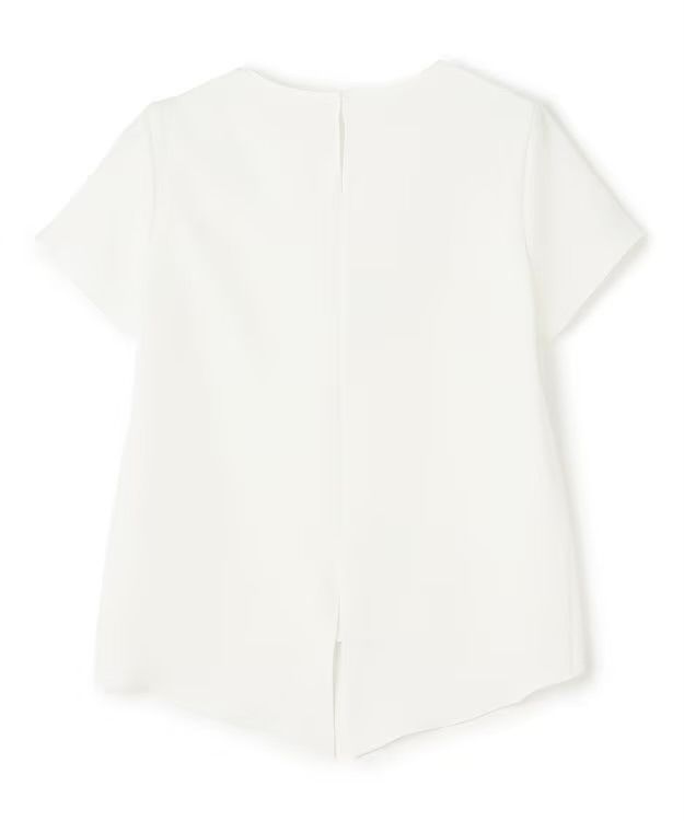 SHELBY / ハーフスリーブブラウス ( White ) ポリエステル / クルーネック / シワになりにくく / 手洗可 / BLCWCS0761