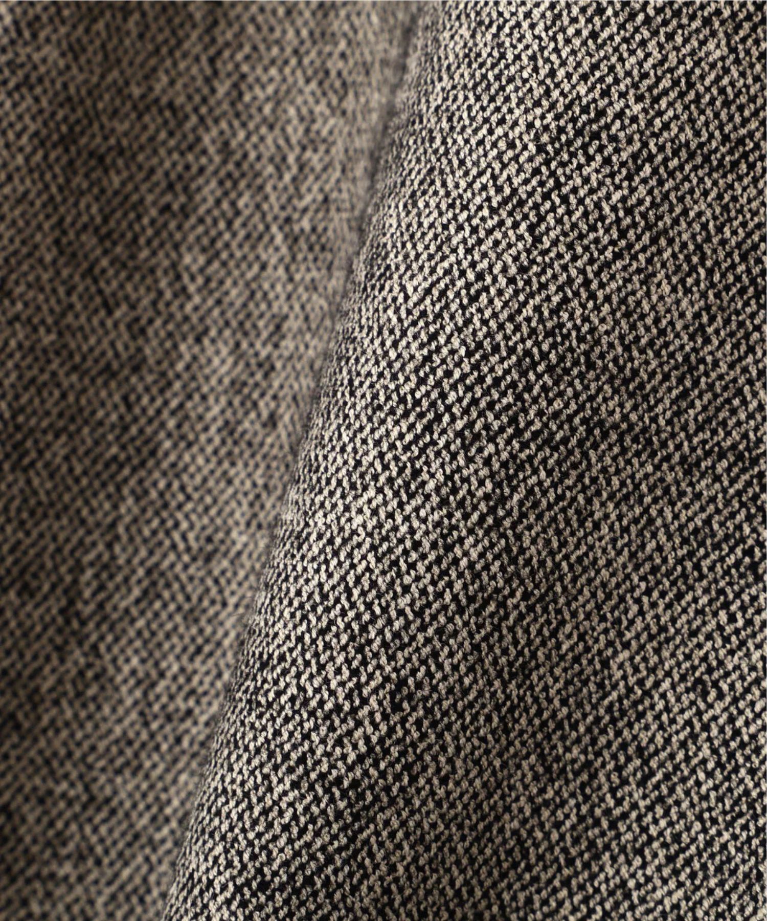 クラシカルツイードレザーベルト付きスカート(ブラック)毛 / 裏地あり / 合皮ベルト付き / 脇ファスナー / 0315220121