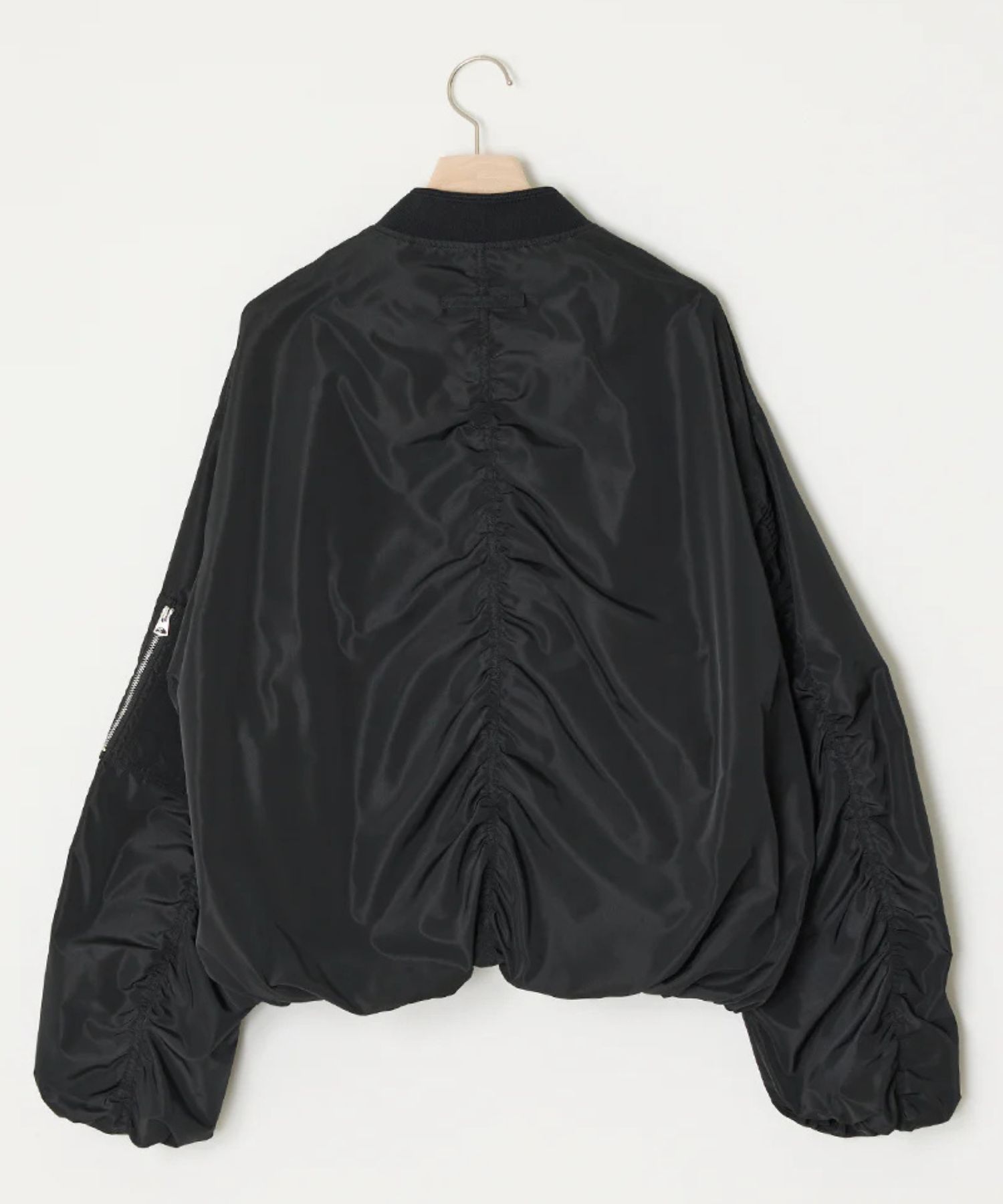 LIGHT COCOON JACKET (BLACK) ポリエステル / 付け衿取外し可 / 軽量 / ADWS-501-34