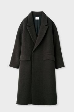 マニッシュシャギーオーバーコート(チャコールグレー)ウール / オーバーサイズ