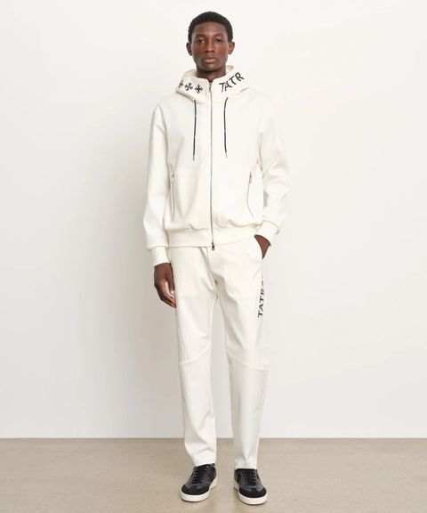 BARBIO バルビオ パーカー ( アイボリー ) ポリエステル / 圧着プリントロゴ / ジップアップ / メタルファスナー / MCKZ0405063588