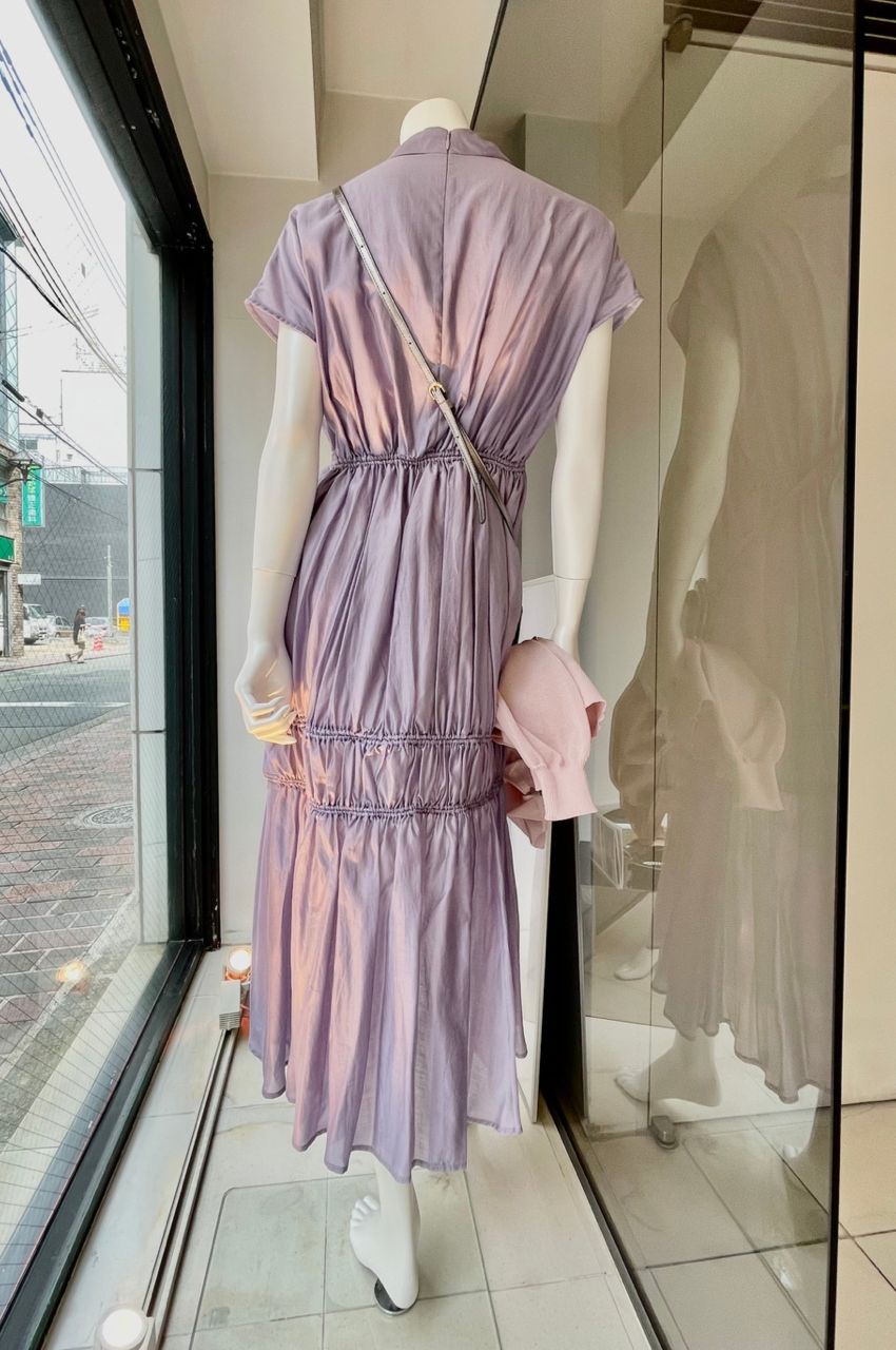 SHEER GATHER F&F OP / シアーギャザーワンピース