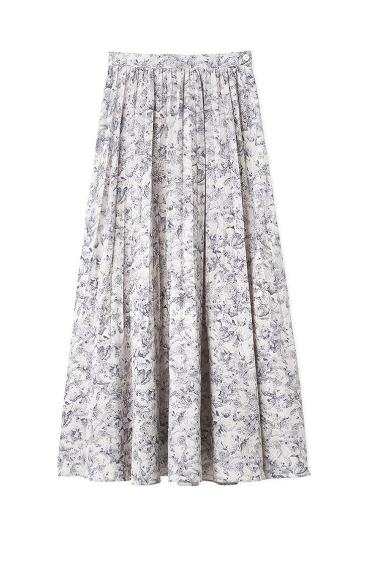 FRAY I.D - PRINT PLEATS NARROW SKIRT / プリントプリーツナロー