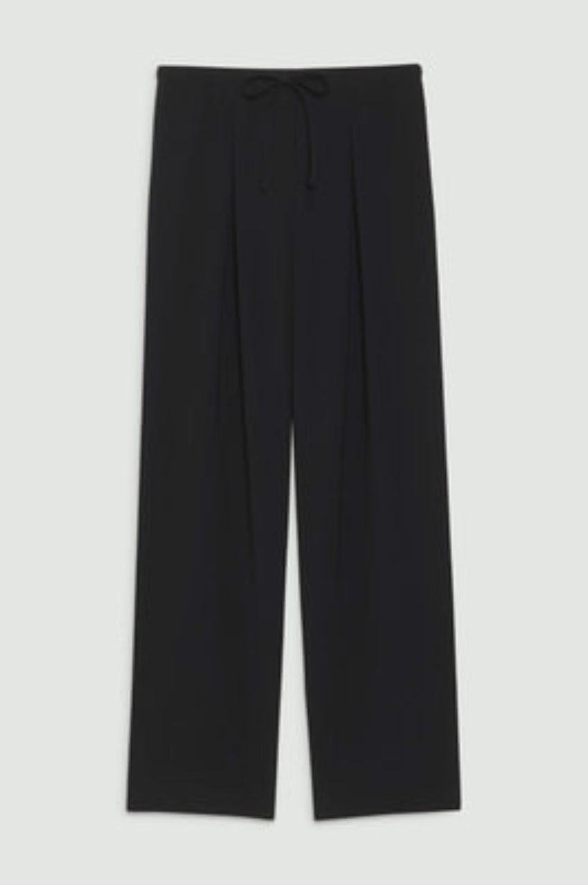 Admiral Crepe Pleated Pant (ブラック ) トリアセテート   /バックフラップポケット付き / ウエストゴム / 通年 / 01-5106403
