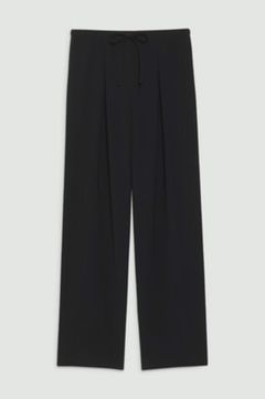 Admiral Crepe Pleated Pant (ブラック ) トリアセテート   /バックフラップポケット付き / ウエストゴム / 通年 / 01-5106403