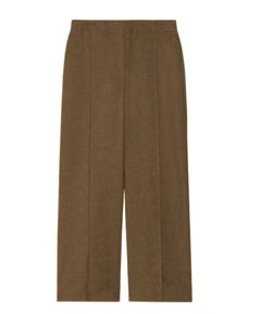 City Twill Deep Pleated Pant (ダークブロンズ) ポリエステル / 軽量 / クロップドパンツ / ウォッシャブル / 01-5206411