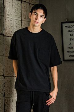 ルーズポケットTシャツ(ブラック) ポリエステル / 抗菌防臭 / uvカット / 接触冷感