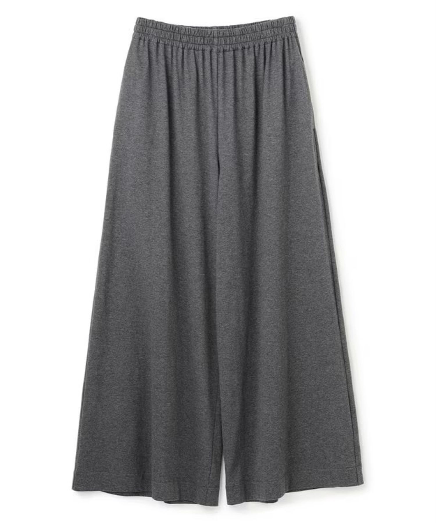 プレーンジャージーギャザーパンツ(チャコール) 綿 / ウォッシャブル / ウエストゴム / PRUVGW0314