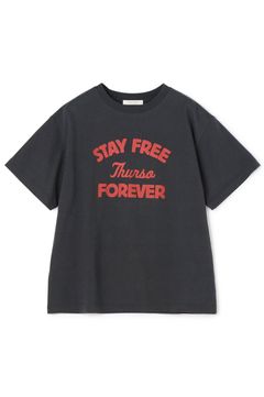 プリント Tシャツ(ブラック) コットン / フロントプリント / コットンジャージー