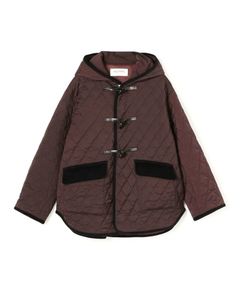 キルト ダッフルコート (ダークブラウン) ポリエステル / 裏地有り / キュプラ混の中綿 /トグルボタン / 12-08-64-08302