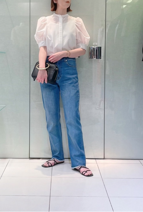 uncrave - SHEAR KARL MAYR VOLUME SLEEVE BLOUSE / シアー