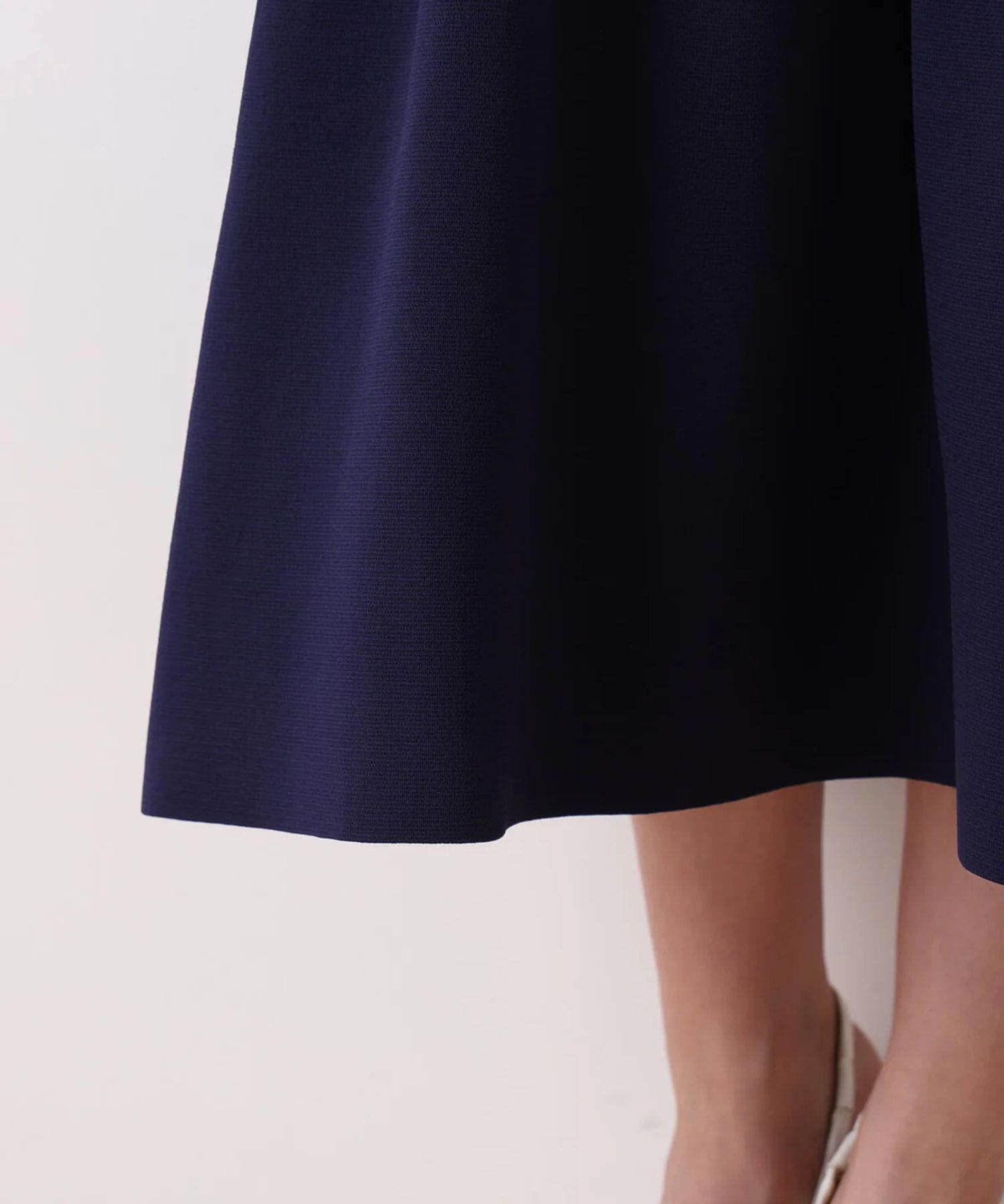 ボートネックマーメイドニットワンピース(ネイビー)ポリエステル / ストレッチあり / 裏地無し / 袖口スリットあり / 0316147219