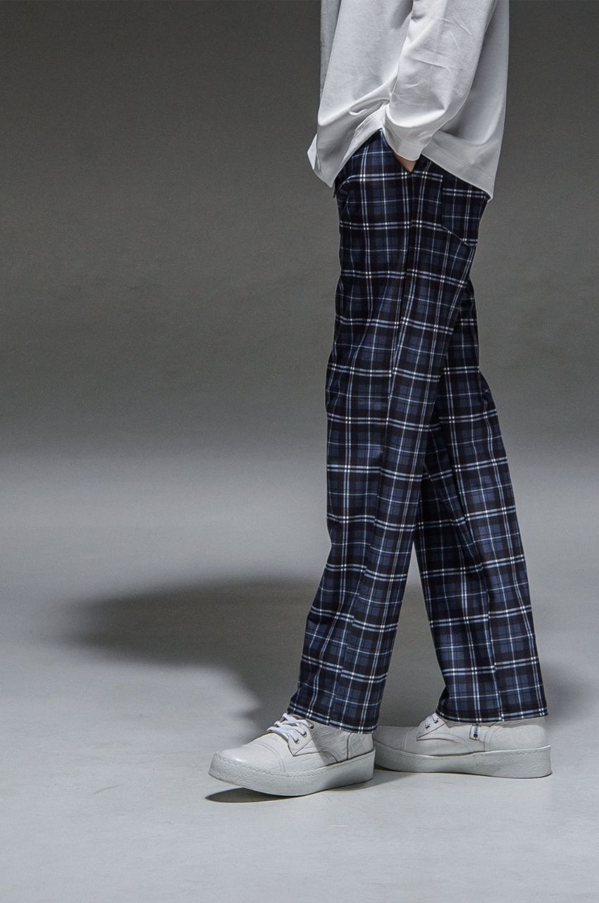 RC21 CHRIS EASY WIDE PANTS UKCHECKBK/チェックワイドパンツ