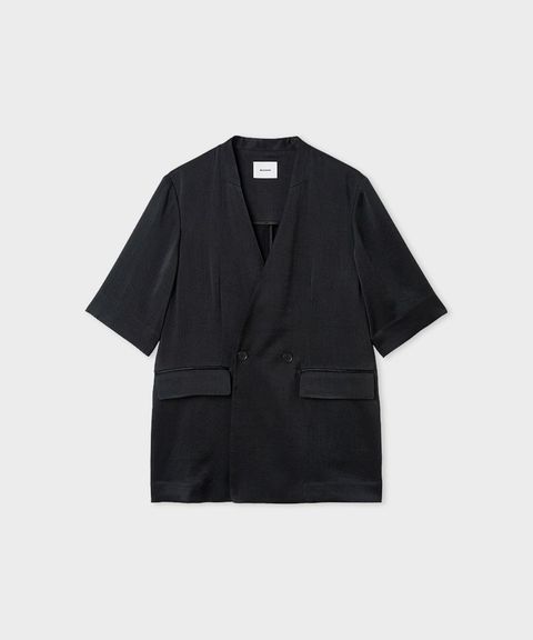 ヴィンテージサテンハーフスリーブJK(ブラック) ポリエステル / 裏無し / MWFJ261089