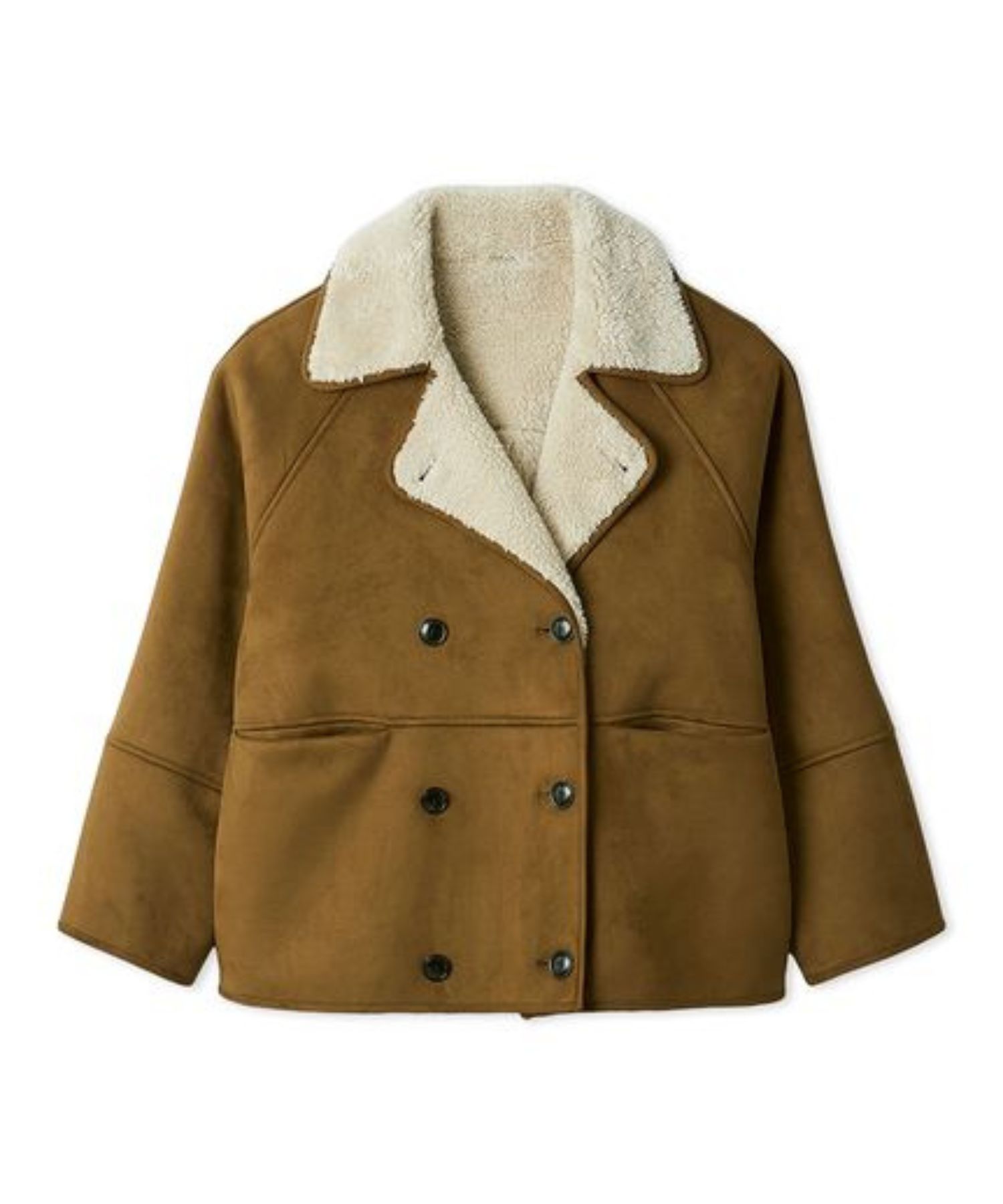 フェイクレザームートンジャケット(CML) ポリエステル / 裏ボア / ステッチ / 軽量 /  09WFJ255139