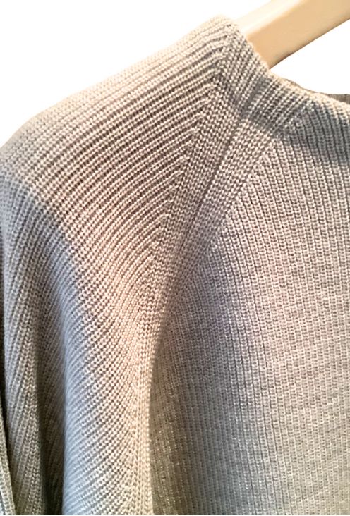 Boat neck knit pullover (ライトグレー) ウール /  クロップド丈 / 手洗い可 /  サイドスリット/ FN242-05402