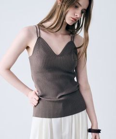 カップ付きキャミソール(トープ) レーヨン / ウォッシャブル / 肩紐2本 / KRUVLS0308