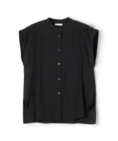 シルキーブロード オーバーシャツブラウス ( ダークグレー ) ポリエステル / オーバーサイズ / サイドスリット / 手洗可 / 11-01-62-01339