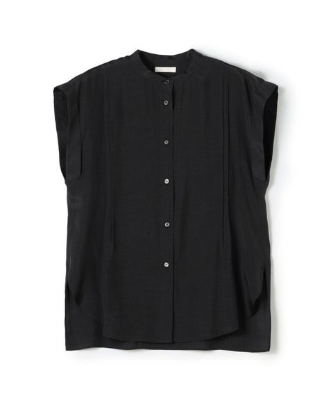 シルキーブロード オーバーシャツブラウス ( ダークグレー ) ポリエステル / オーバーサイズ / サイドスリット / 手洗可 / 11-01-62-01339