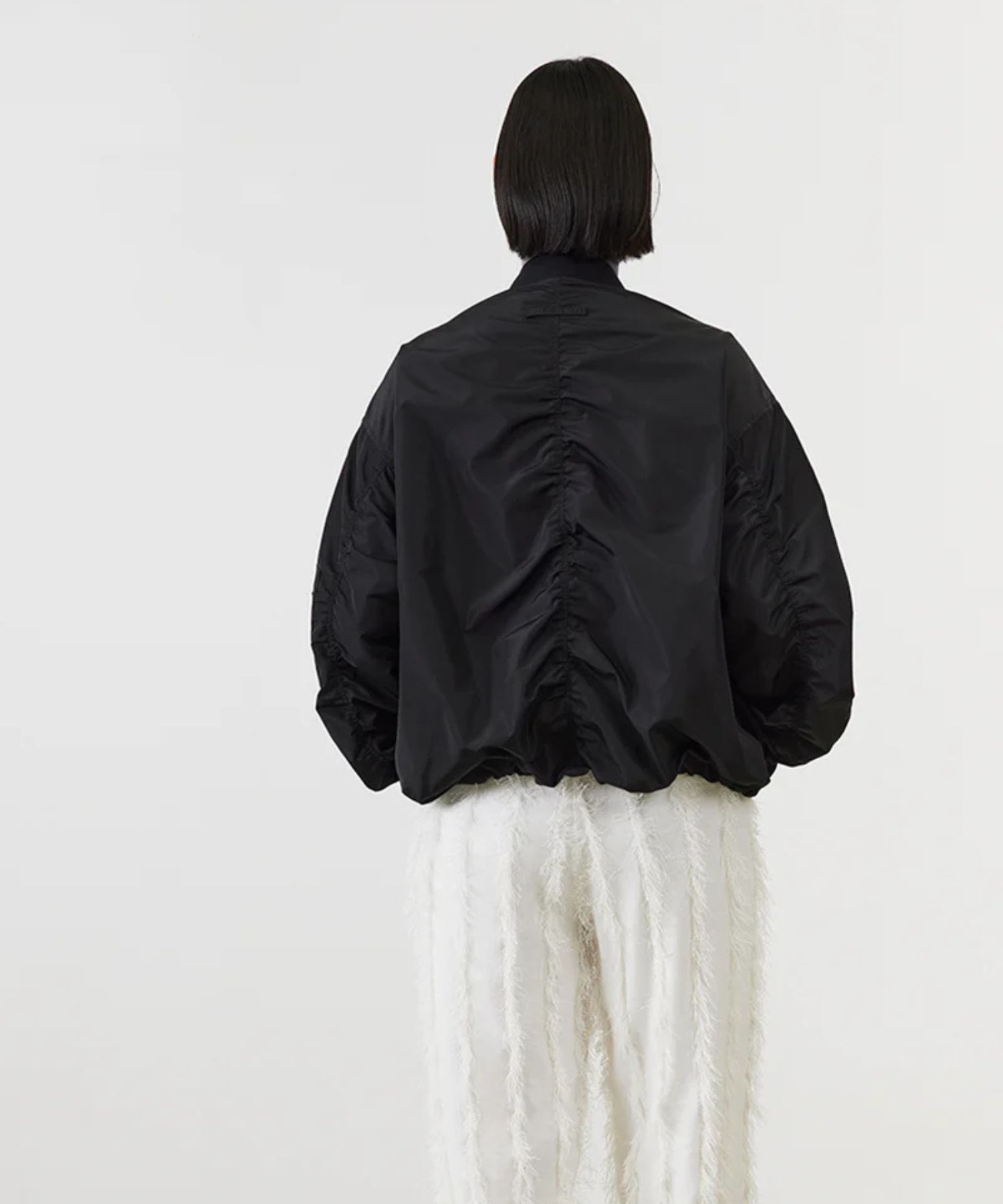 LIGHT COCOON JACKET (BLACK) ポリエステル / 付け衿取外し可 / 軽量 / ADWS-501-34