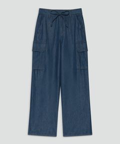 Relaxed Denim Cargo Pant(インディゴ) / 綿 / ウォッシャブル / 01-5306410