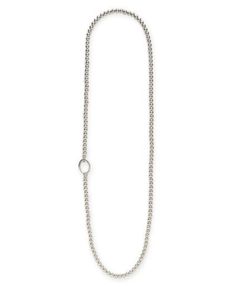 メタルリングパールロングネックレス ( SLV ) ABS樹脂・真鍮 / メタルリング / パール調 09WGA261567/