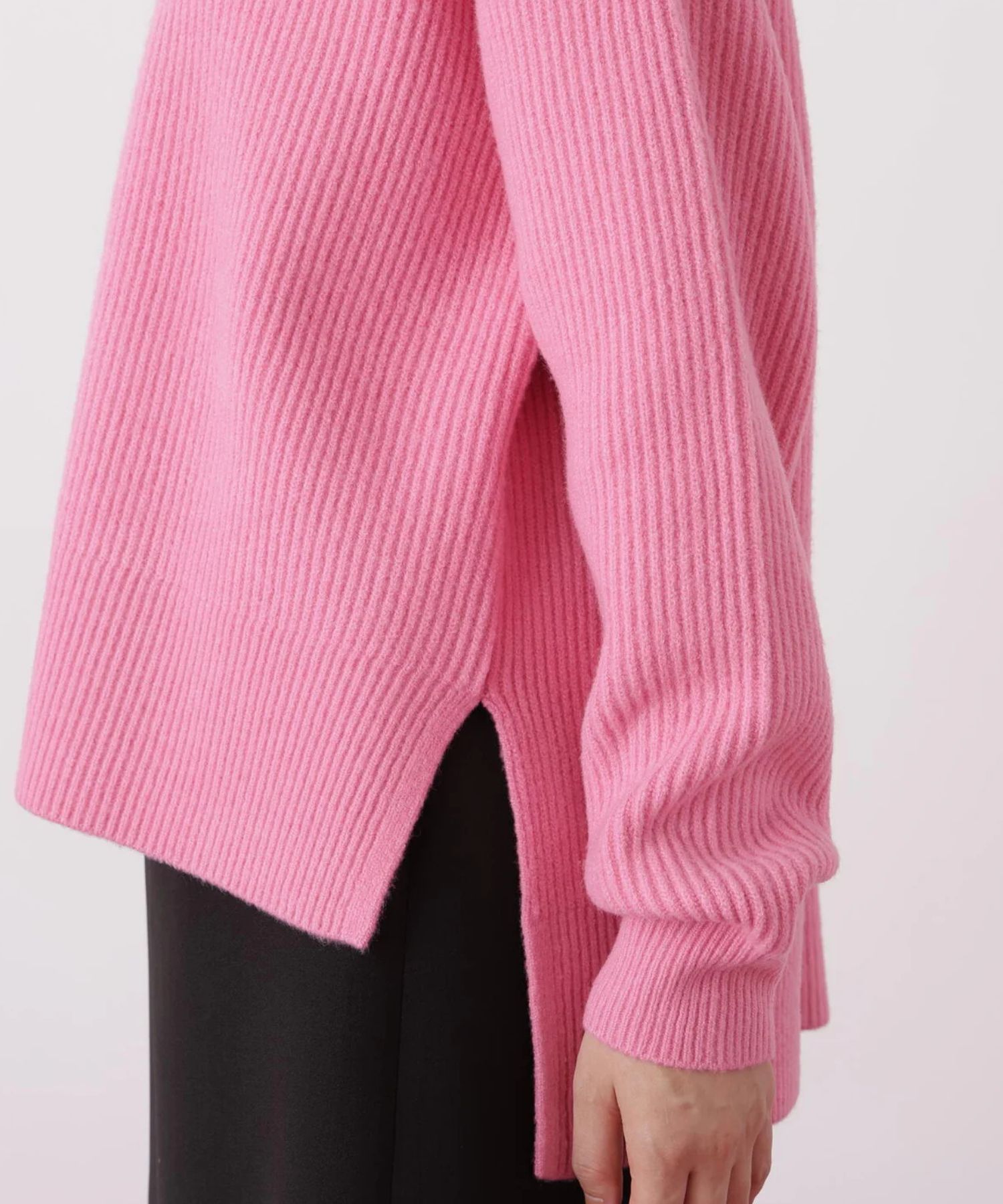 フードスヌード付きニットプルオーバー(ピンク)アクリル / ストレッチあり / かぶって着用 / スヌード付き/ 0316170131