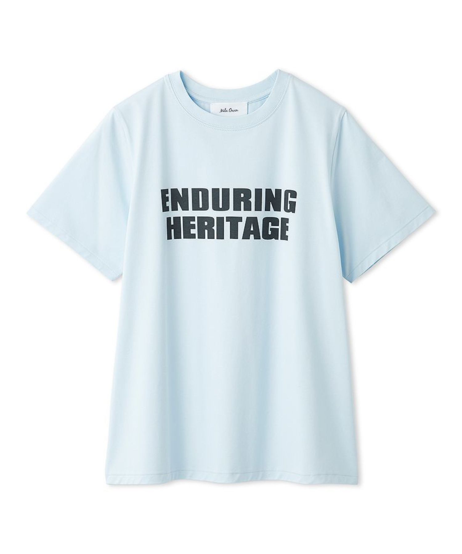 二段ロゴグラフィックTシャツ(ライトブルー) 綿 / ウォッシャブル / 手洗い可 / 09WCT264136