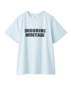 二段ロゴグラフィックTシャツ(ライトブルー) 綿 / ウォッシャブル / 手洗い可 / 09WCT264136