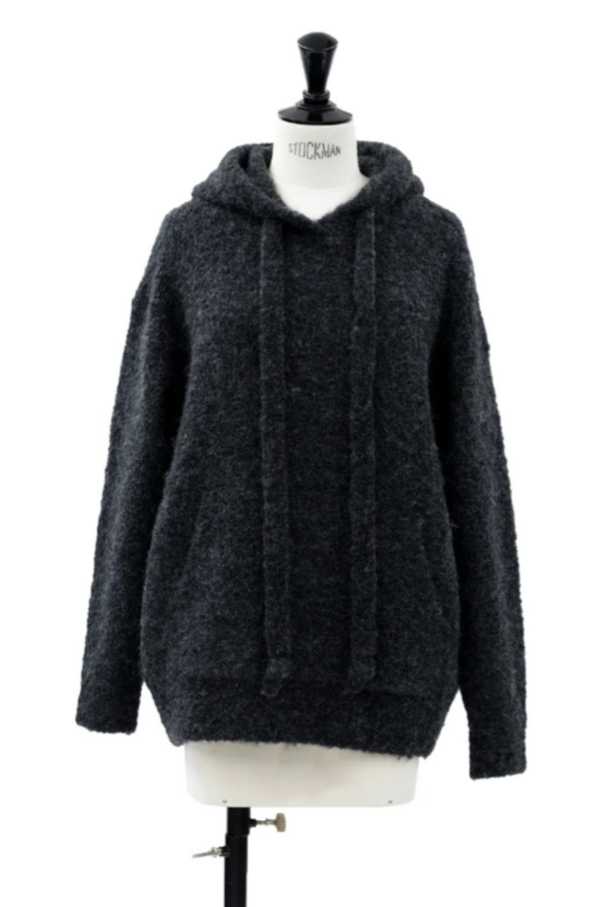 Alpaca loop hooded pullover  (C.GREY) アルパカ素材 / 軽量 / 柔らかい / CT24321
