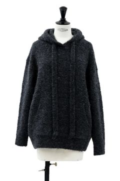 Alpaca loop hooded pullover  (C.GREY) アルパカ素材 / 軽量 / 柔らかい / CT24321