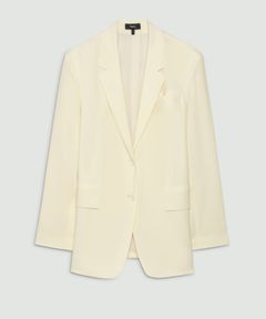 Satin Crepe Straight Blazer(ライス) / トリアセテート / ウォッシャブル / 01-5204102