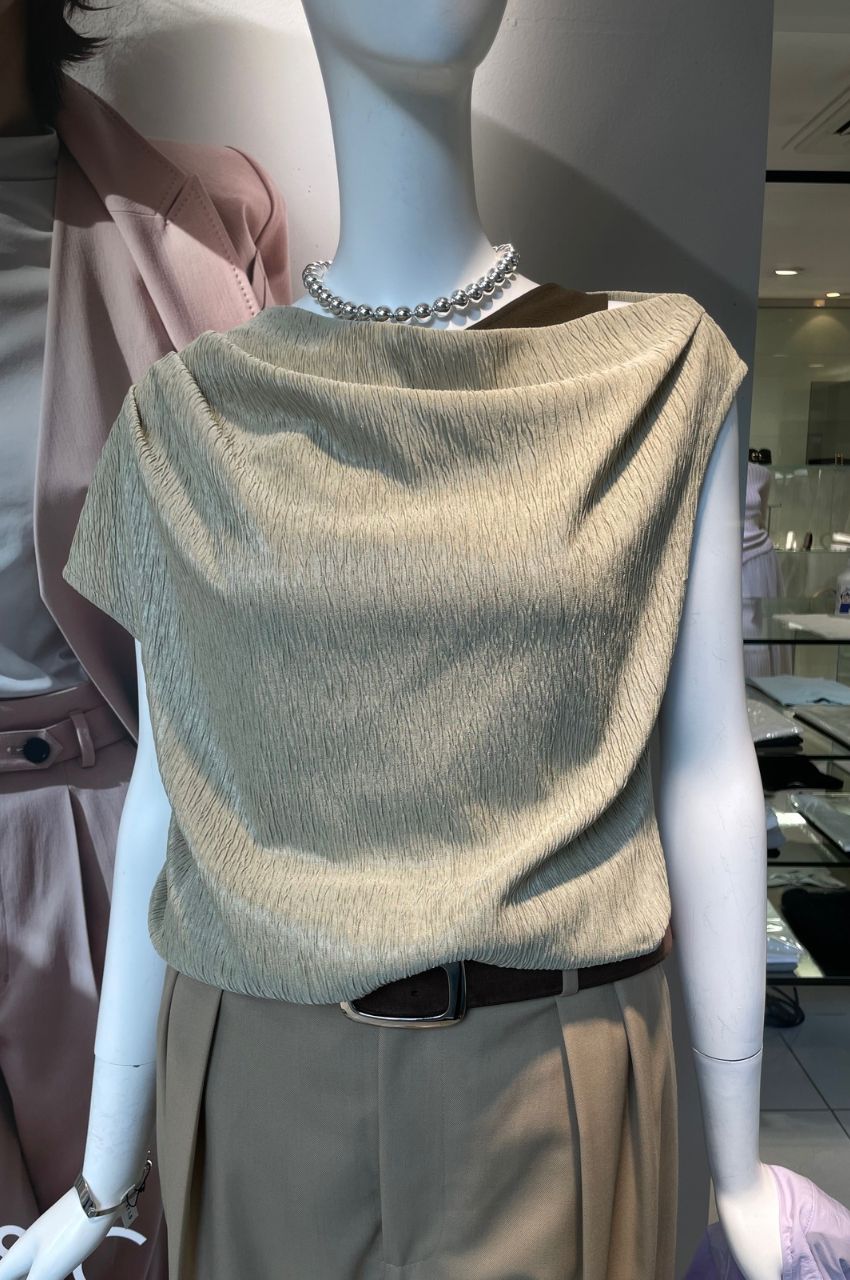 ブラウス シャツ アシメタックドレープブラウス レディース TONAL ブラウス シャツ アシメタックドレープブラウス