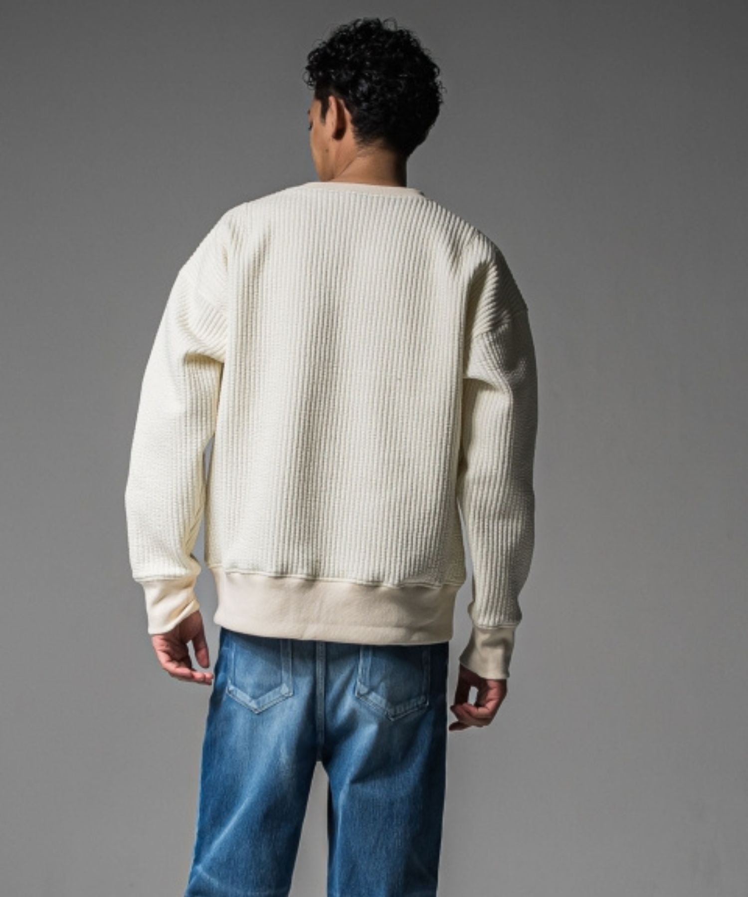 Stripe quilting drop trainer (OFF) コットン /   ストレッチスウェット / 胸ポケットサテン / キルティング / RC37-C-003